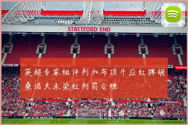 英超专家组评判加布顶牛应红牌胡桑诺夫未染红判罚合理